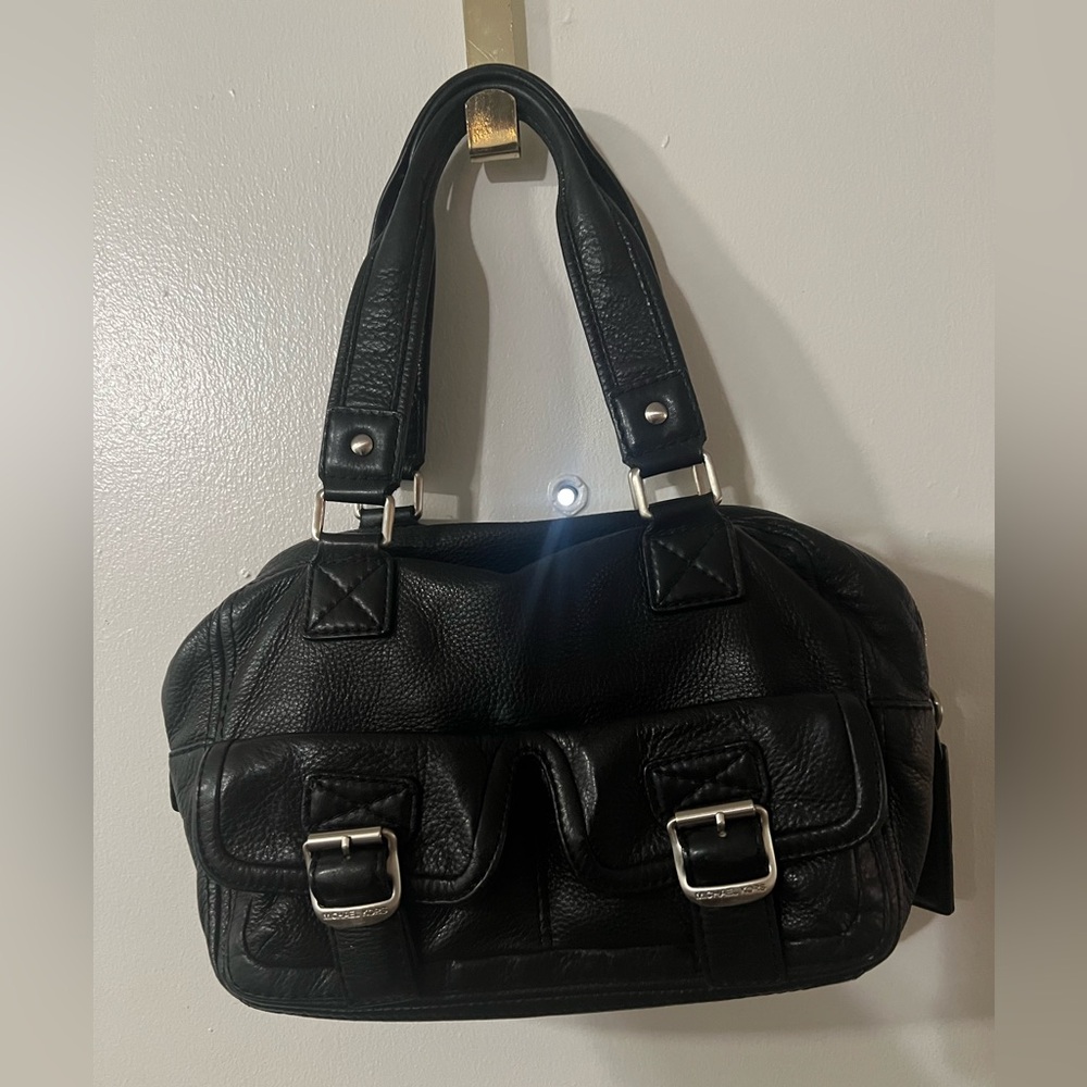 Vintage Michael Kors Black Leather Shoulder Bag - Picture 3 of 10